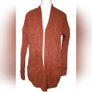 NWT HIPPIE Rose Brown Knit Cardigan Size XS